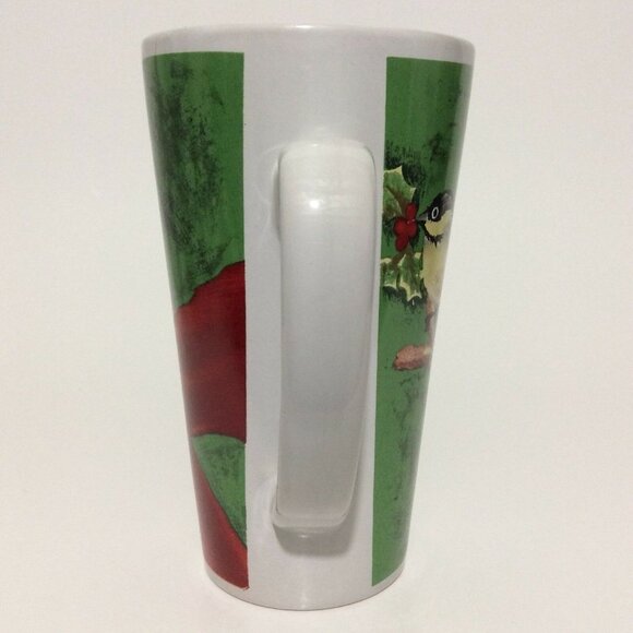 COFFEE Mug Tall Cup Snowman Bird Design 16 Oz - Picture 7 of 12